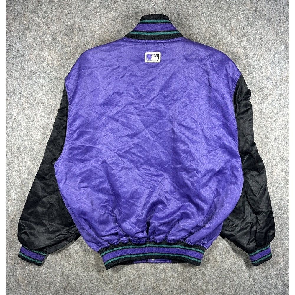 Vintage 1998 Starter Diamond Collection Arizona Diamondbacks Jacket M Purple MLB - Picture 10 of 11